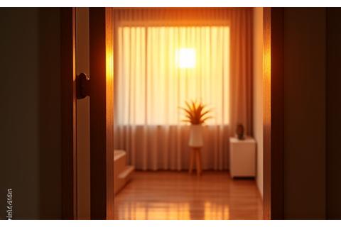 스마트폰 앱으로 집으로 돌아오는 길에 미리 집안 환경을 설정하는 모습